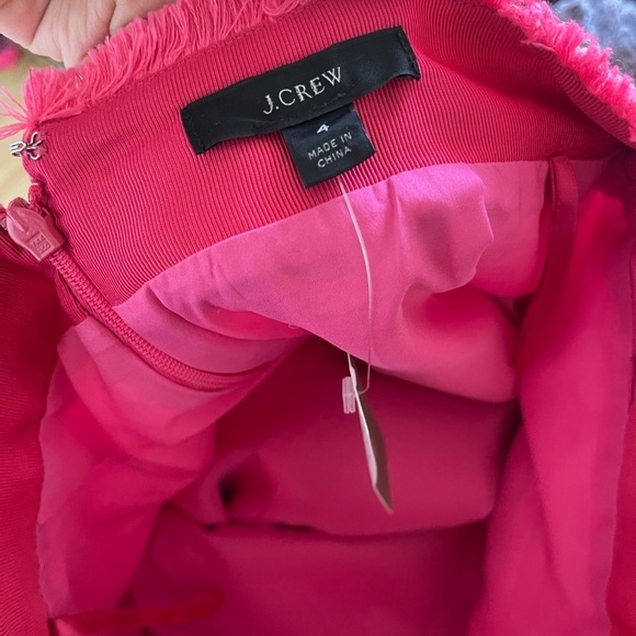 J. Crew NWT Tweed A-Line Skirt Pink Jacquard Front Pockets and Orange - Picture 6 of 8